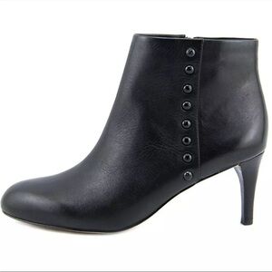 Coach Hickory black leather heeled booties